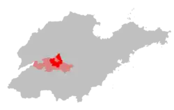 Location in Shandong