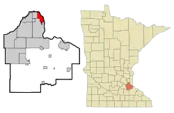 Location of the city of South St. Paulwithin Dakota County, Minnesota
