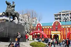 Guan Xiangying statue at Xiangying Square, Jinzhou District, Dalian