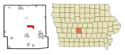 Location of Dallas Center, Iowa