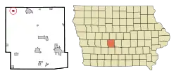 Location of Dawson, Iowa