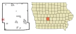 Location of Linden, Iowa