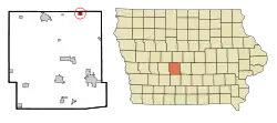 Location of Woodward, Iowa