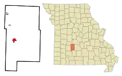Location of Buffalo, Missouri
