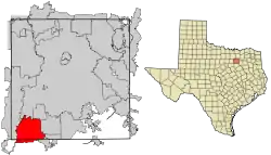 Location of Cedar Hill in Dallas County, Texas