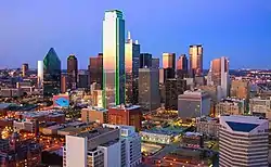 Skyline of Downtown Dallas seen from Reunion Tower