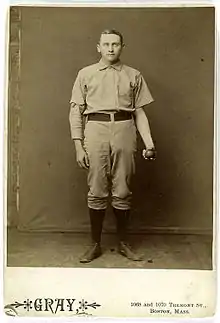 Baseball pitcher Dan Casey, c. 1885