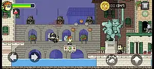 A level with platforming and enemies.
