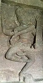 8th-century Nataraja in Kailasa temple (Cave 16), Ellora Caves