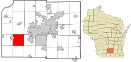 Location in Dane County and the state of Wisconsin.