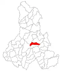 Location in Harghita County