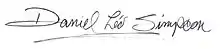 Signature of Daniel Léo Simpson