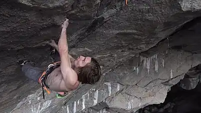 Daniel Woods on Thor's Hammer 9a+ (5.15a)