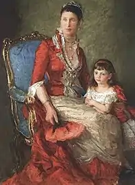 Crown Princess Louise with one of her children, now in Sønderborg Castle