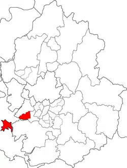 Map of Gyeonggi-do highlighting Danwon-gu.