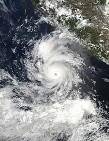 The small Hurricane Darby situated south of Mexico on June 25