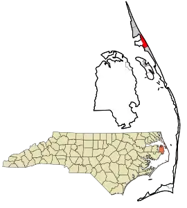 Location in Dare County and the U.S. state of North Carolina.