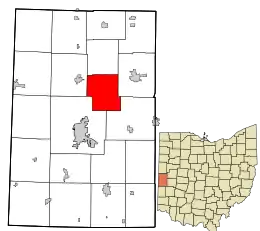 Location in Darke County and the state of Ohio