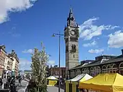 Darlington Market Hall with clock tower