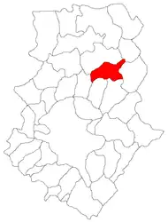 Location in Ilfov County