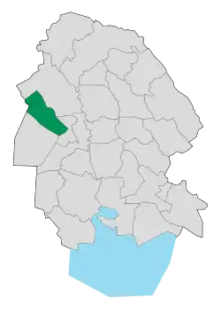 Location of Dasht-e Azadegan County in Khuzestan province