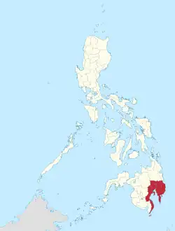 Map of the Philippines highlighting the Davao Region