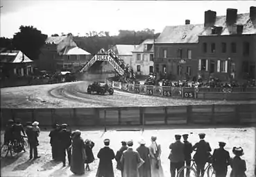 Bruce-Brown racing his Fiat at the 1912 French Grand Prix