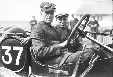 Bruce-Brown in his Fiat at the 1912 French Grand Prix