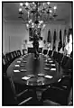 First Lady Betty Ford dances on the Cabinet room table in the White House (1977)