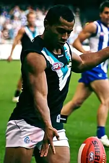 David Rodan playing for Port Adelaide