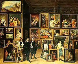 Gallery of Archduke Leopold Wilhelm in Brussels (Galdiano), 1651