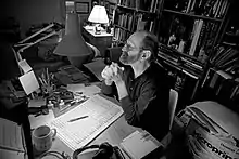 David van de Pitte at his writing desk photo by Eric van den Brulle.jpg