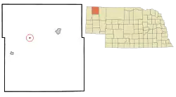 Location of Whitney, Nebraska