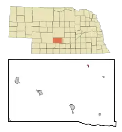 Location of Eddyville, Nebraska