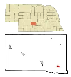 Location of Overton, Nebraska