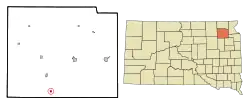 Location in Day County and the state of South Dakota
