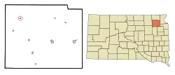 Location in Day County and the state of South Dakota