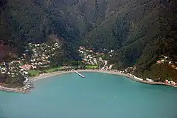 Photograph of Days Bay from offshore