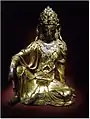 Seated Avalokiteshvara,  14th century.  Gilt bronze, h. 38.5 cm.  National Museum of Korea.