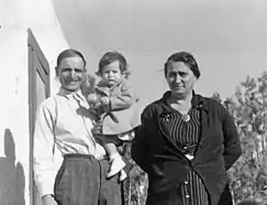 DeGrazia's daughter, Lucia, with his parents, Domenic and Lucia c. 1940