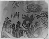 DeGrazia's politically based mural (pic 3). Photograph by Reggie Russell