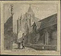 De St. James's Church, drawing by Séraphin Vermote, 1813 (Groeningemuseum).