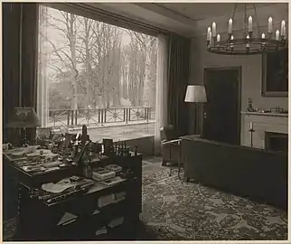 The elephant room (Dutch: De olifantenkamer), the sitting room of Prince Bernhard in 1938.