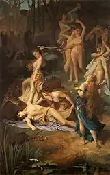 The Death of Orpheus, by Émile Lévy, 1866, oil on canvas, Musée d'Orsay