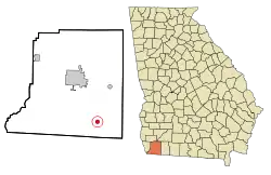 Location in Decatur County and the state of Georgia