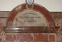 The dedication to General Carter-Campbell in The Royal Memorial Chapel