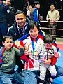 Ayasha Shakya celebrates her gold medal win with her family(2019)