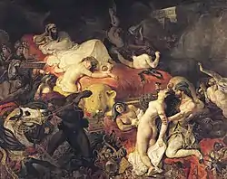 Eugène Delacroix, 1827, Death of Sardanapalus, Louvre, Paris