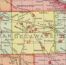 Map of Delaware County, 1903
