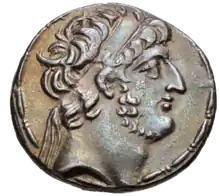 Coin with Demetrius III's curly-haired likeness